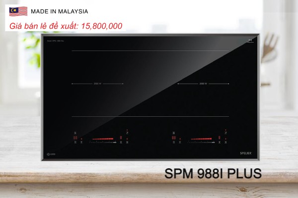 Bếp từ đôi SPELIER SPM 988I PLUS giá rẻ xuất xứ từ Malaysia