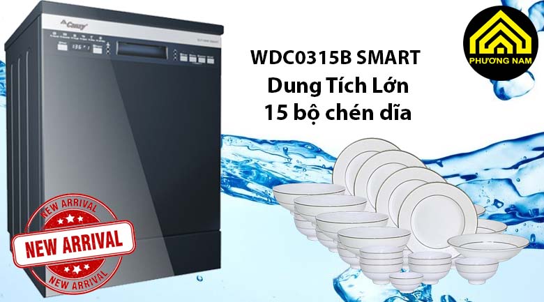 Máy rửa bát Canzy WDC0315B SMART 15 bộ chén dĩa