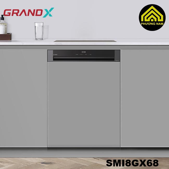 Máy rửa bát GRANDX SMI8GX68 serial 8+ nhập khẩu Thái Lan giá tốt