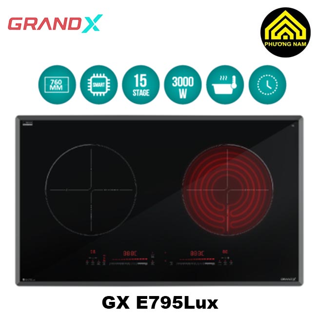 Bếp từ GRANDX GX E795Lux nhập khẩu Malaysia tiện nghi