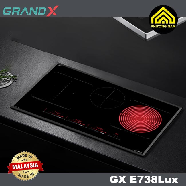 Bếp điện từ GRANDX GX E738Lux nhập khẩu Malaysia giá tốt