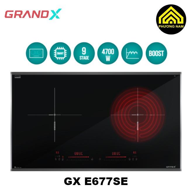 Bếp từ GRANDX GX E677SE nhập khẩu Malaysia tiện nghi