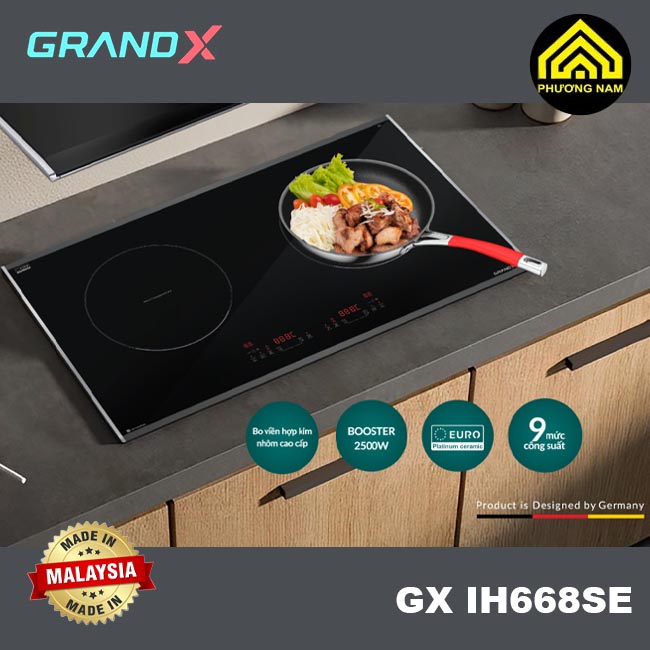 Bếp từ GRANDX GX IH668SE nhập khẩu Malaysia