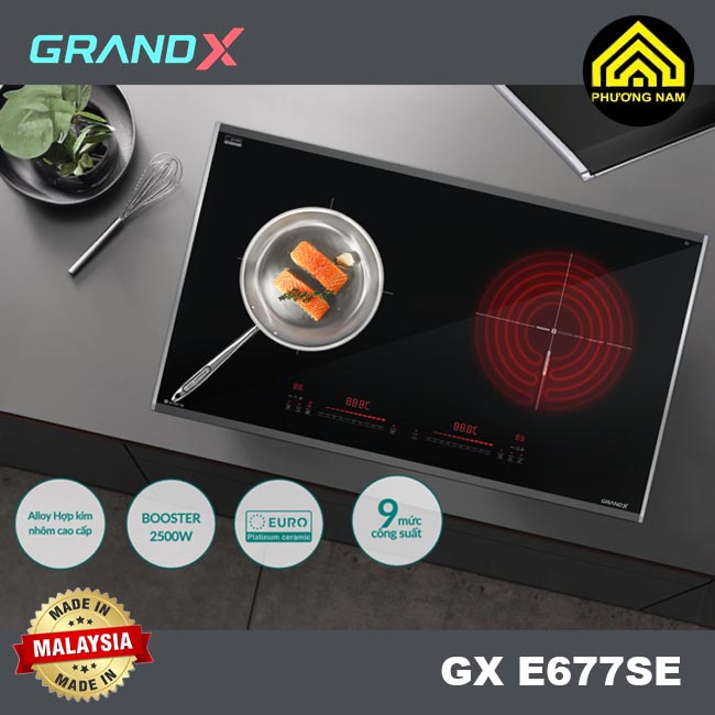 Bếp từ GRANDX GX E677SE nhập khẩu Malaysia