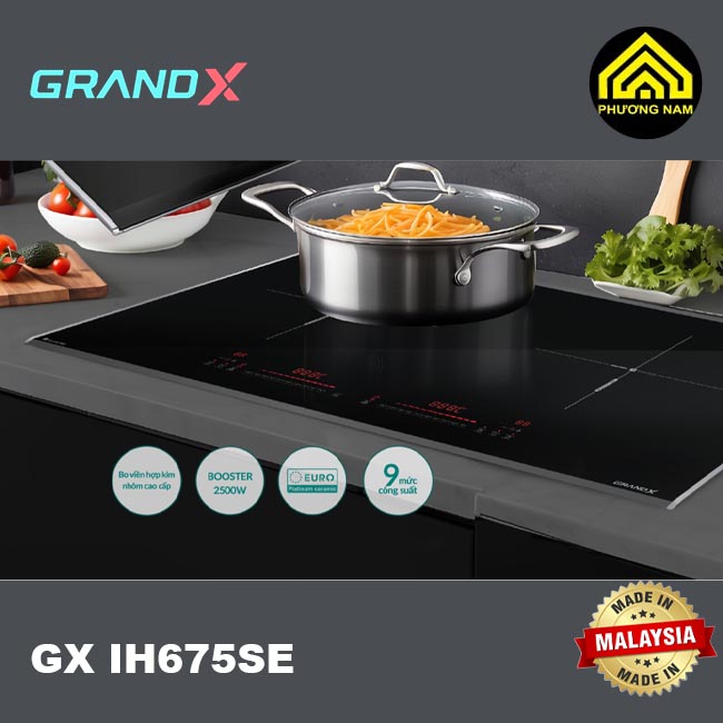 Bếp từ GRANDX GX IH675SE nhập khẩu Malaysia giá tốt