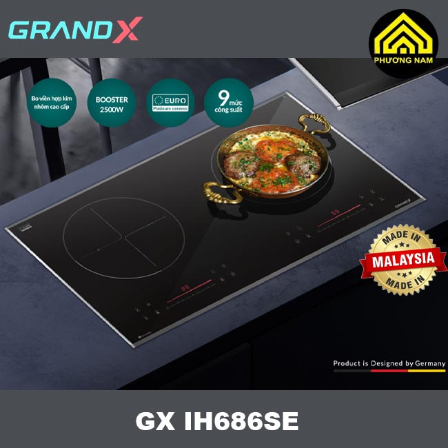 Bếp từ GRANDX GX IH686SE nhập khẩu Malaysia giá tốt