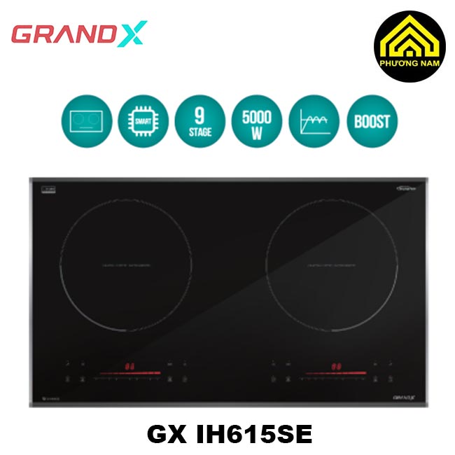 Bếp từ GRANDX GX IH615SE nhập khẩu Malaysia tiện nghi