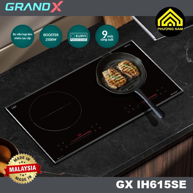 Bếp từ GRANDX GX IH615SE nhập khẩu Malaysia