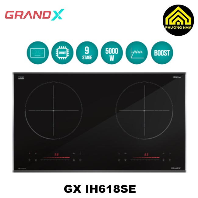 Bếp từ GRANDX GX IH618SE nhập khẩu Malaysia tiện nghi