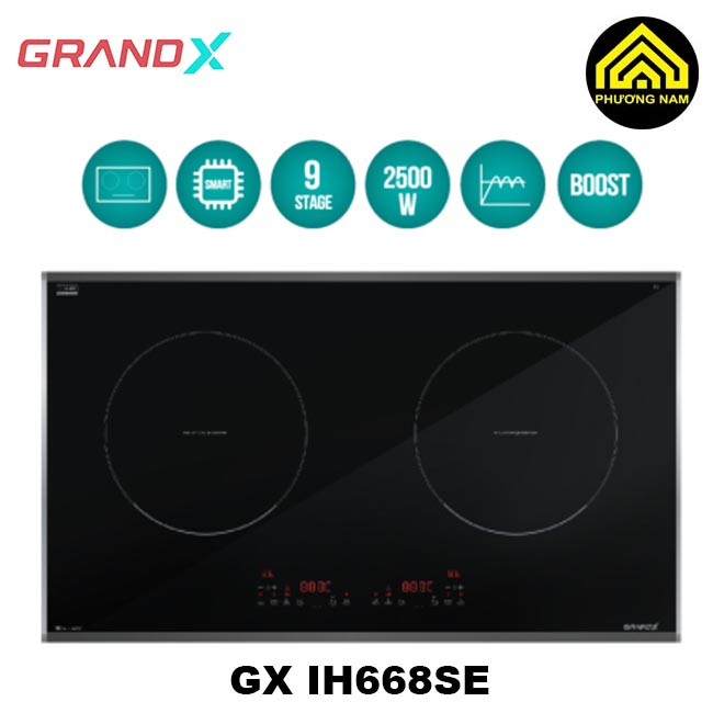 Bếp từ GRANDX GX IH668SE nhập khẩu Malaysia tiện nghi