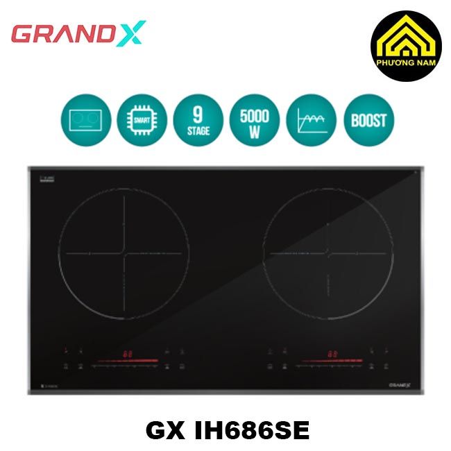 Bếp từ GRANDX GX IH686SE nhập khẩu Malaysia tiện nghi