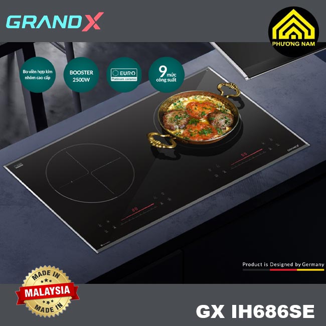 Bếp từ GRANDX GX IH686SE nhập khẩu Malaysia
