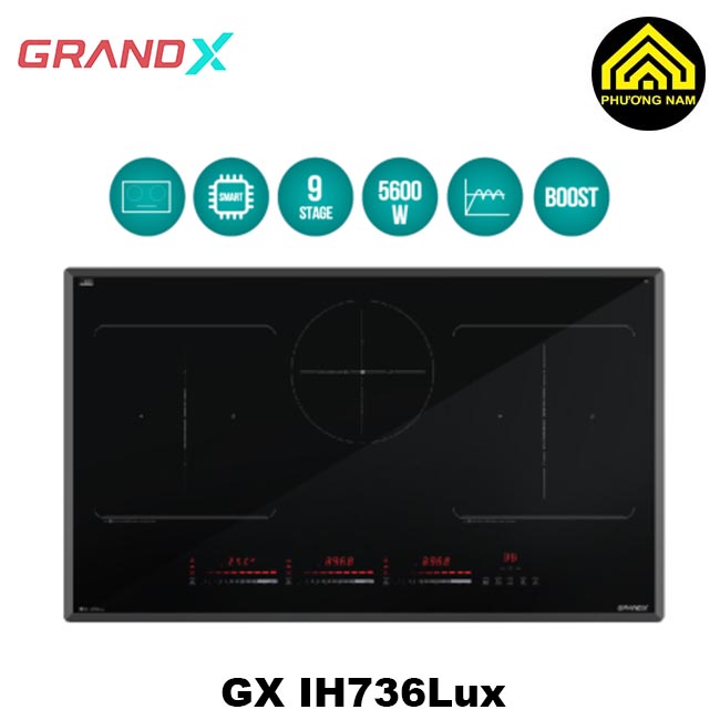 Bếp từ GRANDX GX IH736Lux nhập khẩu Malaysia tiện nghi