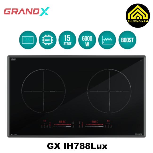Bếp từ GRANDX GX IH788Lux nhập khẩu Malaysia tiện nghi