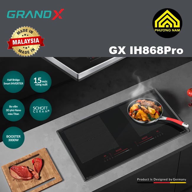 Bếp từ GRANDX GX IH868Pro nhập khẩu Malaysia
