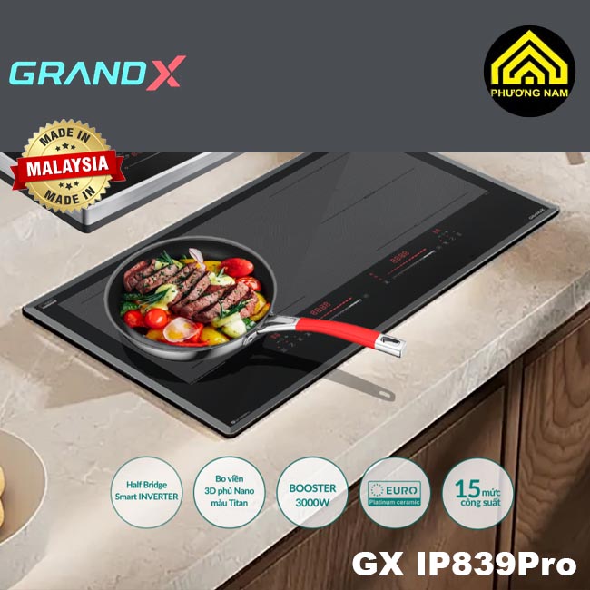 Bếp từ GRANDX GX IP839Pro nhập khẩu Malaysia