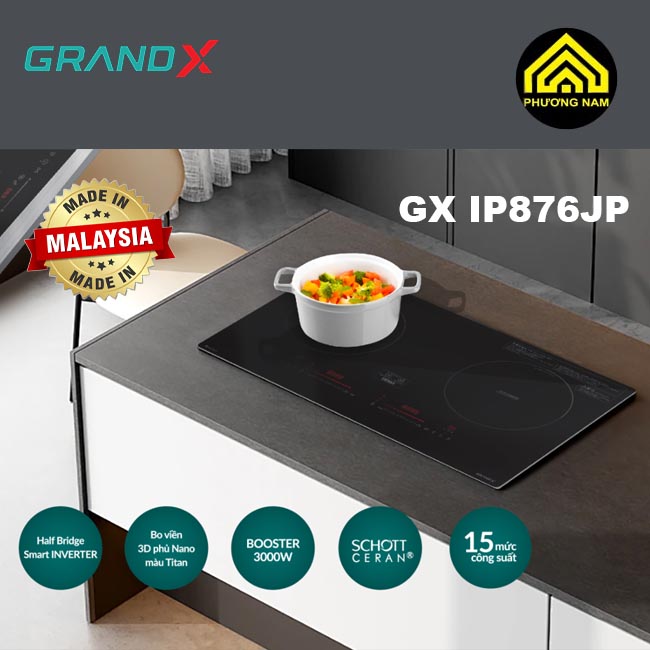 Bếp từ GRANDX GX IP876JP nhập khẩu Malaysia
