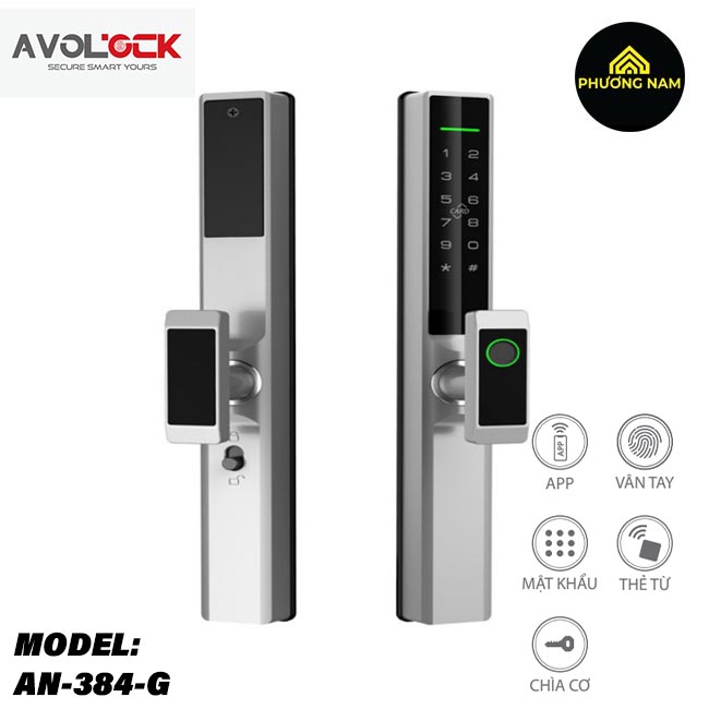 Khóa cửa thông minh Avolock AN-384-G chính hãng giá tốt