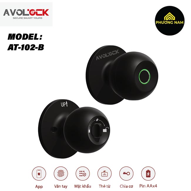 Khóa cửa thông minh Avolock AT-102-B chính hãng giá tốt