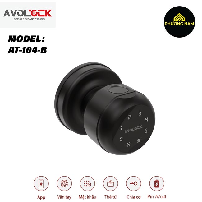 Khóa cửa thông minh Avolock AT-104-B chính hãng giá tốt