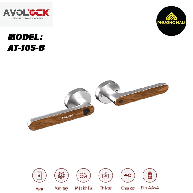Khóa cửa thông minh Avolock AT-105-B chính hãng giá tốt