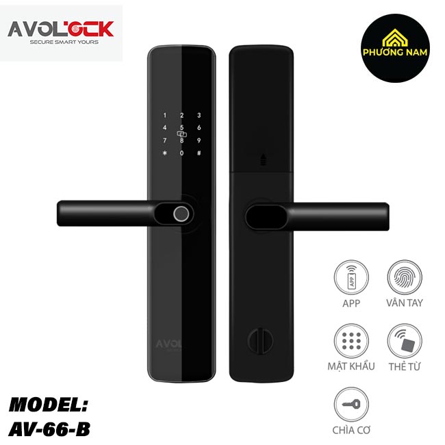 Khóa cửa thông minh Avolock AV-66-B chính hãng giá tốt