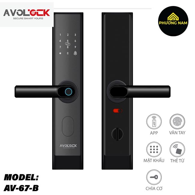 Khóa cửa thông minh Avolock AV-67-B chính hãng giá tốt