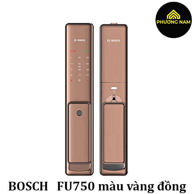 Khoá cửa điện tử thông minh Bosch FU750 màu vàng đồng