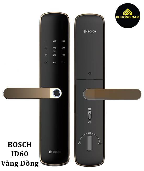 Khoá cửa điện tử thông minh Bosch ID60 màu vàng đồng
