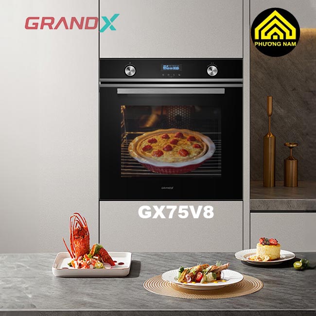 Lò nướng âm tủ GRANDX GX75V8 nhập khẩu Malaysia giá tốt