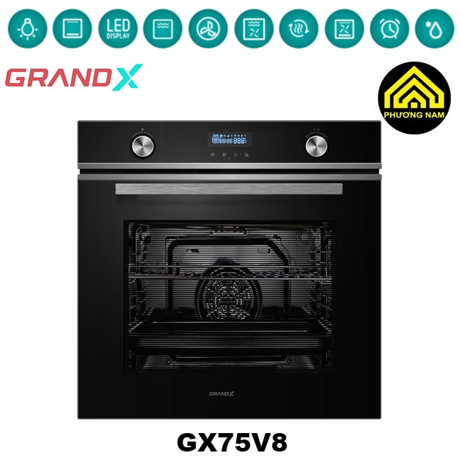 Lò nướng âm tủ GRANDX GX75V8 nhập khẩu Malaysia