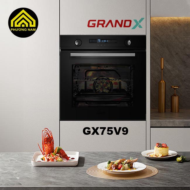 Lò nướng âm tủ GRANDX GX75V9 nhập khẩu Malaysia giá tốt