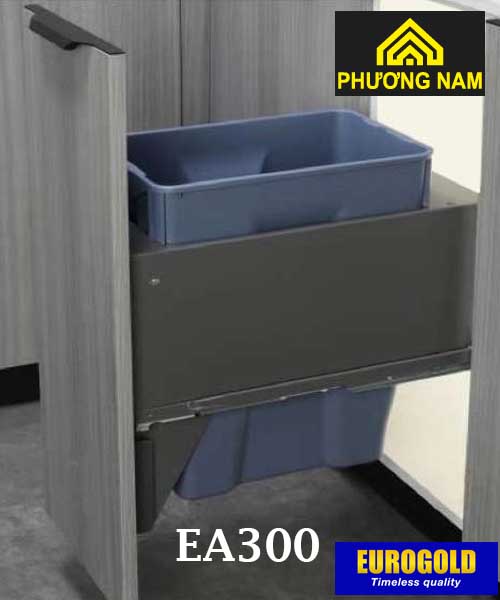 Thùng rác  gắn cánh âm tủ ray giảm chấn EUROGOLD EA400 tiện nghi giá tốt