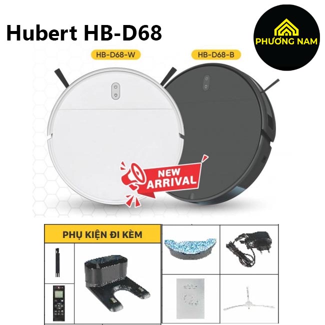 Robot hút bụi - lau nhà Hubert HB-D68 chính hãng giá tốt