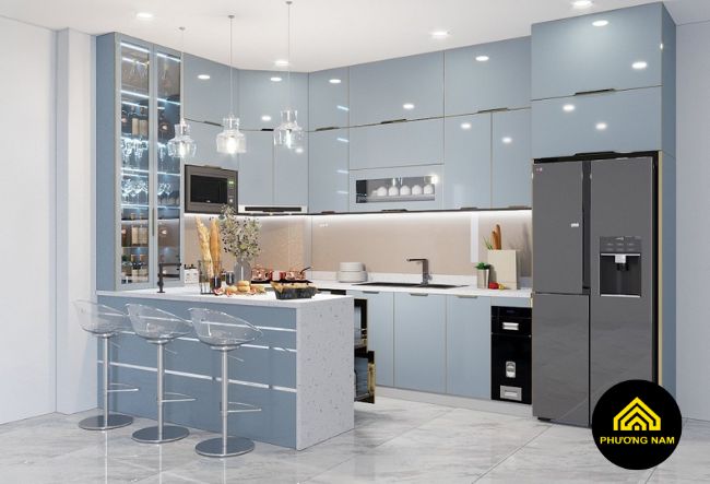 Thỉ công tủ bếp chữ u tại Đà Lạt