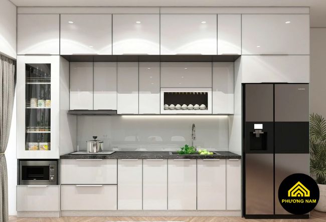 Thỉ công tủ bếp chữ i tại Đà Lạt