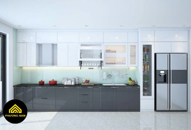 Thỉ công tủ bếp chữ i tại Đà Lạt