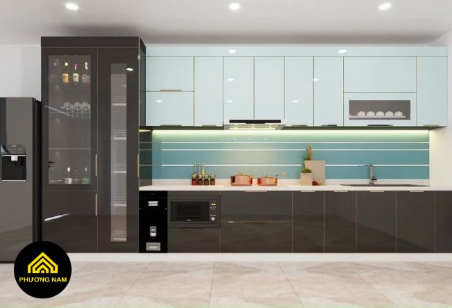 Thỉ công tủ bếp chữ i tại Đà Lạt