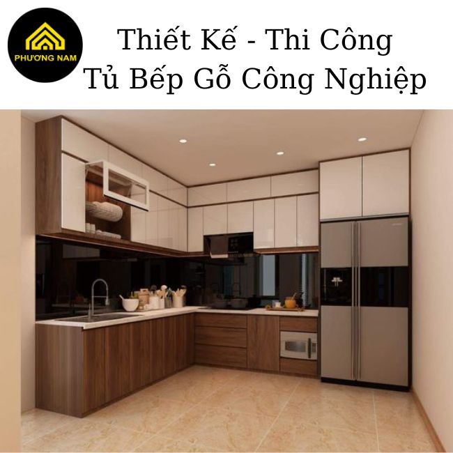 Thiết  kế - thi công tủ bếp gỗ công nghiệp tại Nha Trang - Khánh Hòa