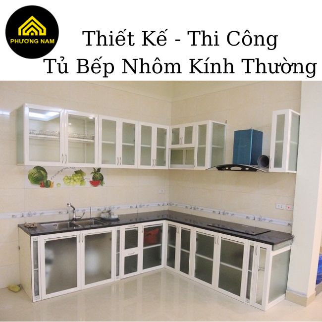 Thiết  kế - thi công tủ bếp nhôm kính tại Nha Trang - Khánh Hòa