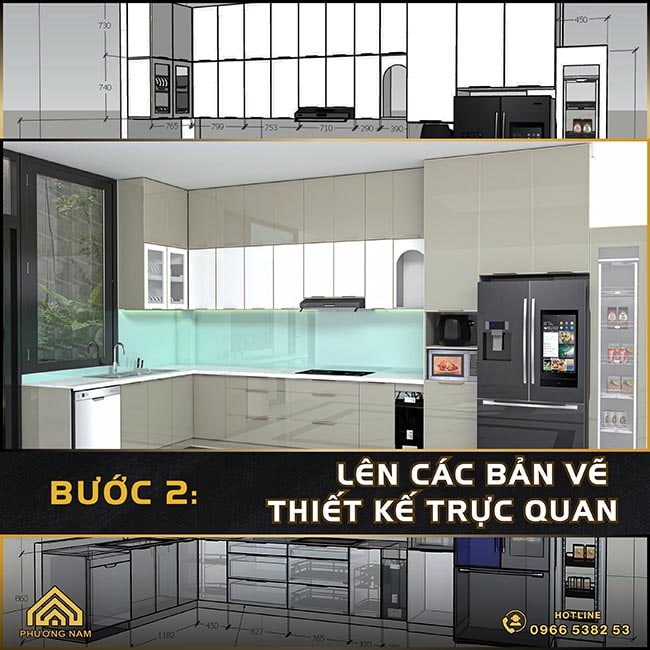 Quy trình thiết kế thi công tủ bếp đẹp chất lượng giá tốt tại TPHCM