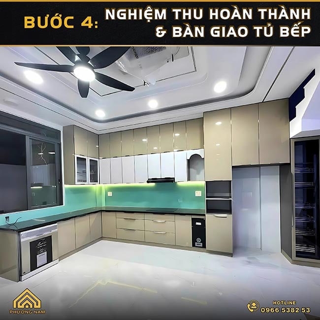 Quy trình thiết kế thi công tủ bếp đẹp chất lượng giá tốt tại TPHCM