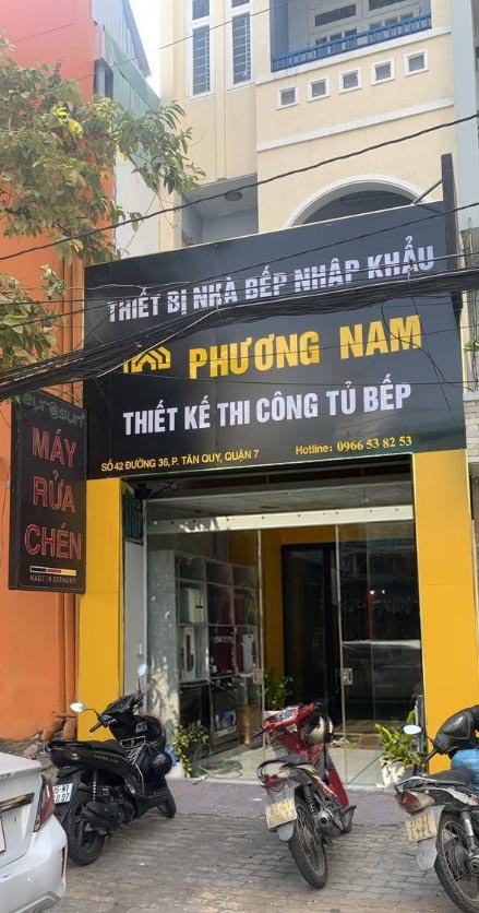 showroom trưng bày tủ bếp của Bếp Phương Nam tại TPHCM