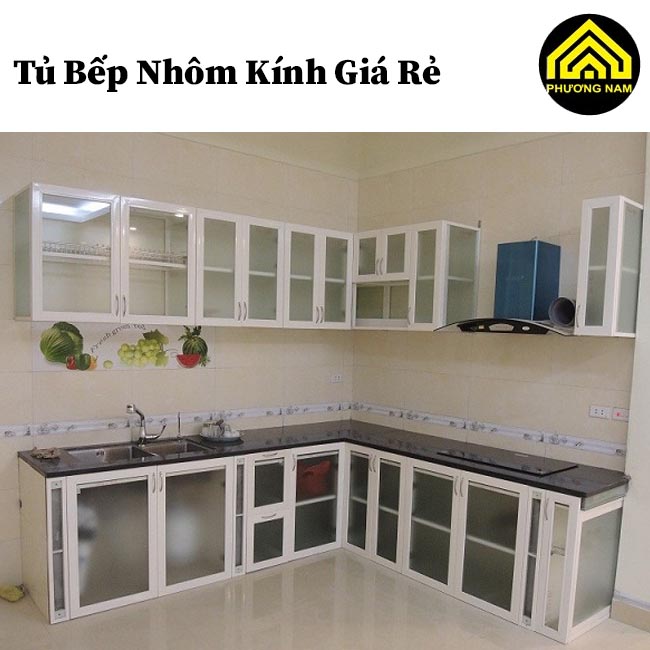 Tủ bếp nhôm kính giá rẻ tại TPHCM